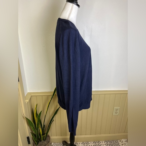 Gap Cotton Cashmere Navy Blue Sweater XL – Unisex Oversized Cozy Classic - Picture 7 of 10